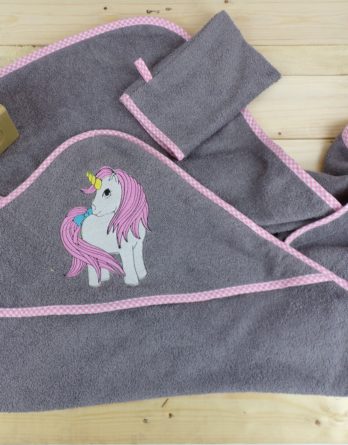 Maxi cape de bain licorne