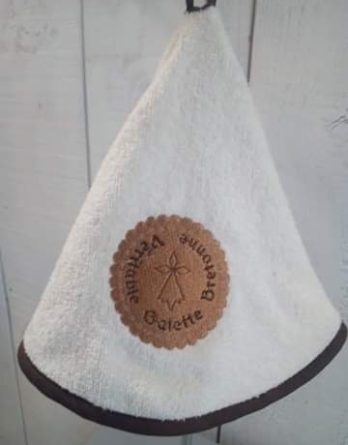Essuie main rond biscuit Breton