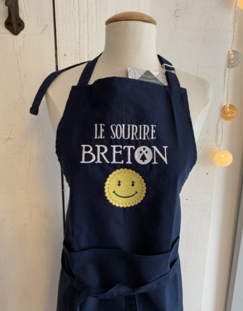 Tablier bleu «  sourire Breton »