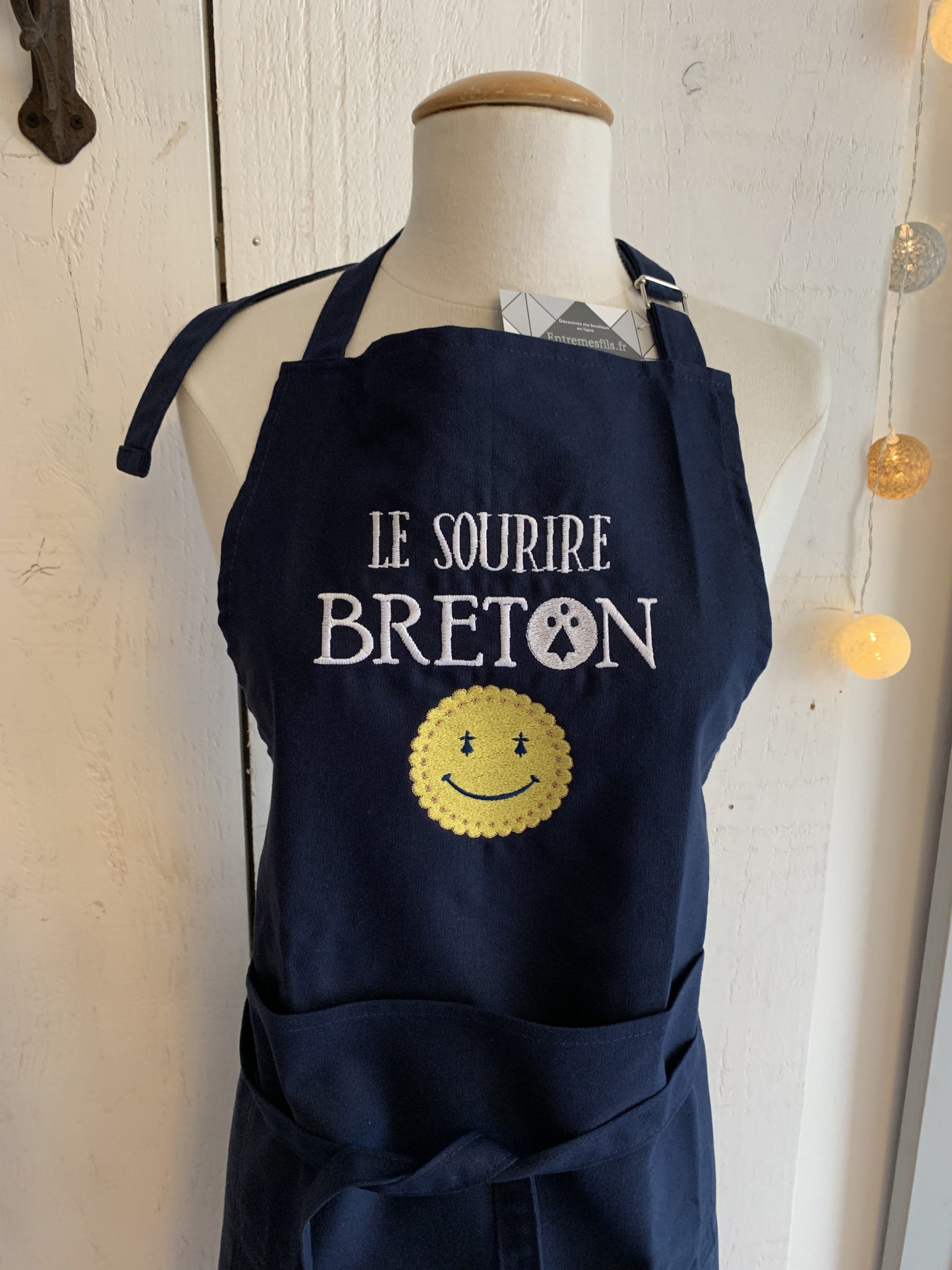 Tablier bleu « sourire Breton »