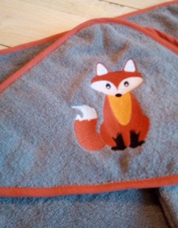 Maxi cape de bain renard