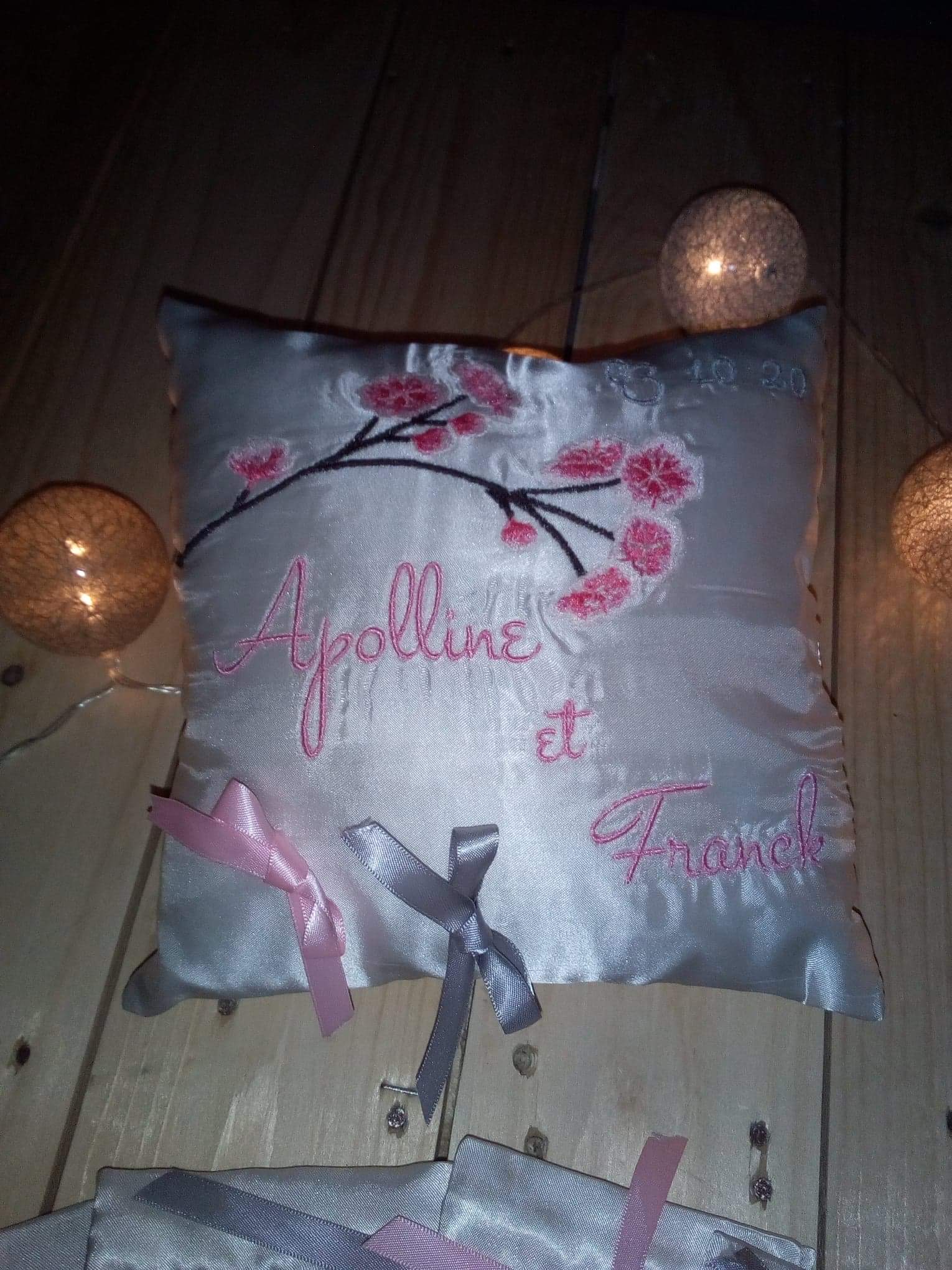 Coussin d’alliance Apolline et Franck