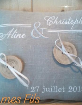 Coussin d’alliance Aline et Christophe
