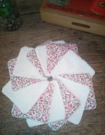12 lingettes lavables bambou