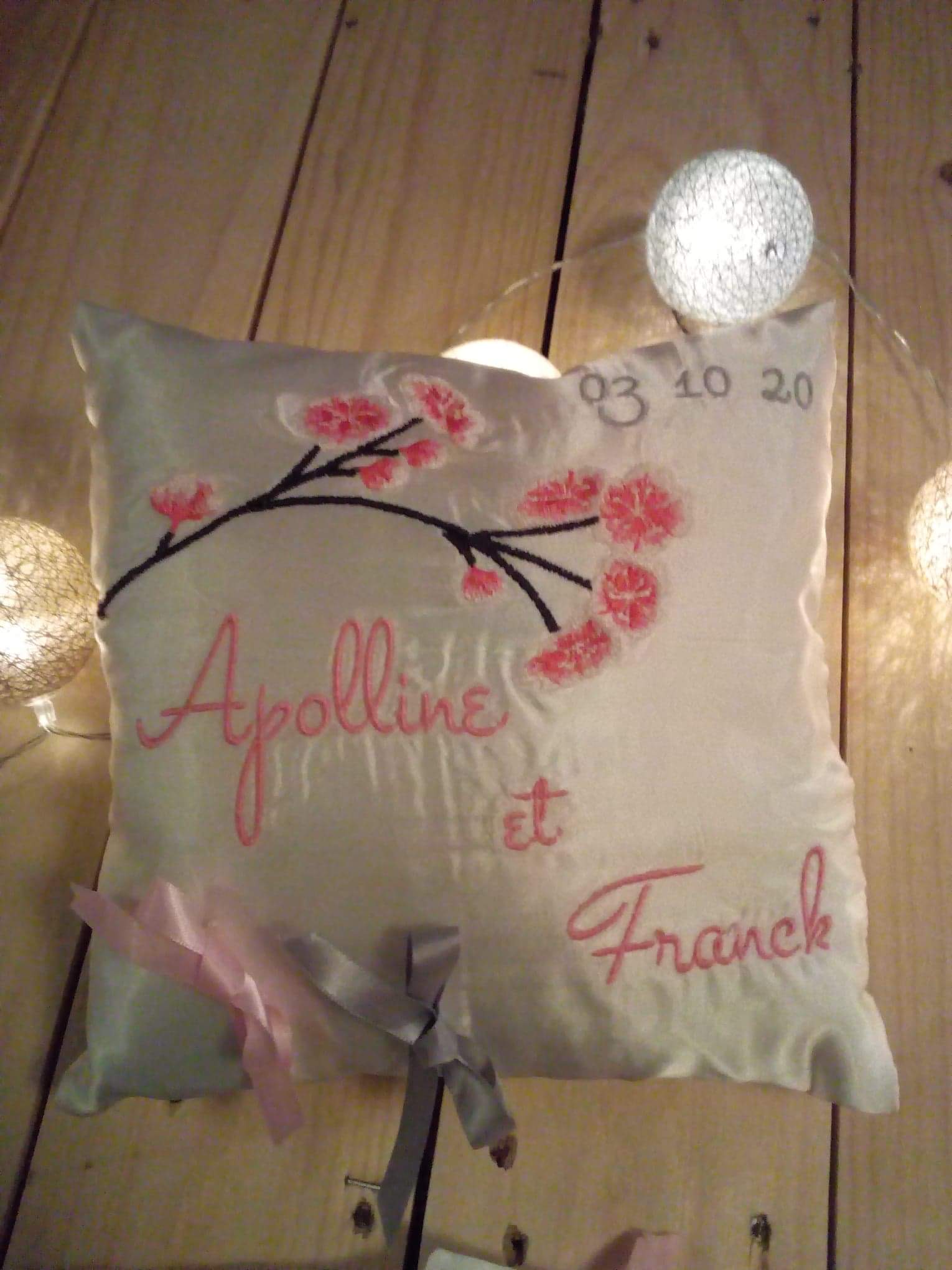 Coussin d’alliance Apolline et Franck – Image 3