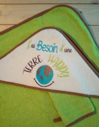 Maxi cape de bain Terre Happy